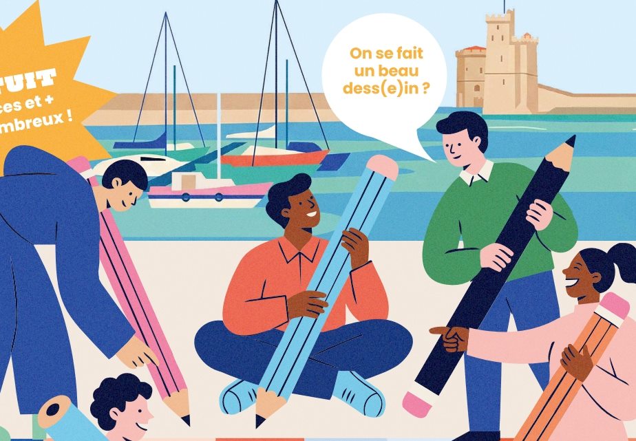 Café croquis sur le Vieux port